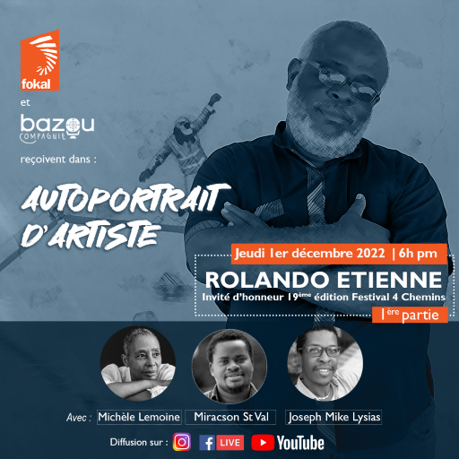 Portrait dartiste Rolando Etiennen